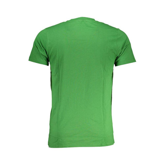 Cavalli Class Green Cotton T-Shirt Cavalli Class Medium Sea Green
