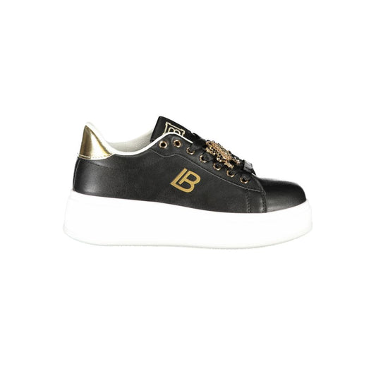 Laura Biagiotti Black Synthetic Women Sneaker Laura Biagiotti Dark Slate Gray