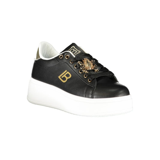 Laura Biagiotti Black Synthetic Women Sneaker Laura Biagiotti Antique White