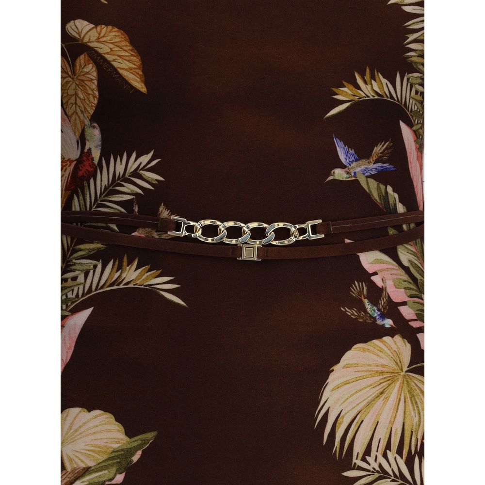 Zimmermann Brown Polyamide One-Piece Swimsuit