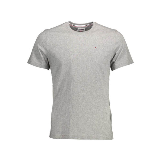 Tommy Hilfiger Gray Cotton Men T-Shirt