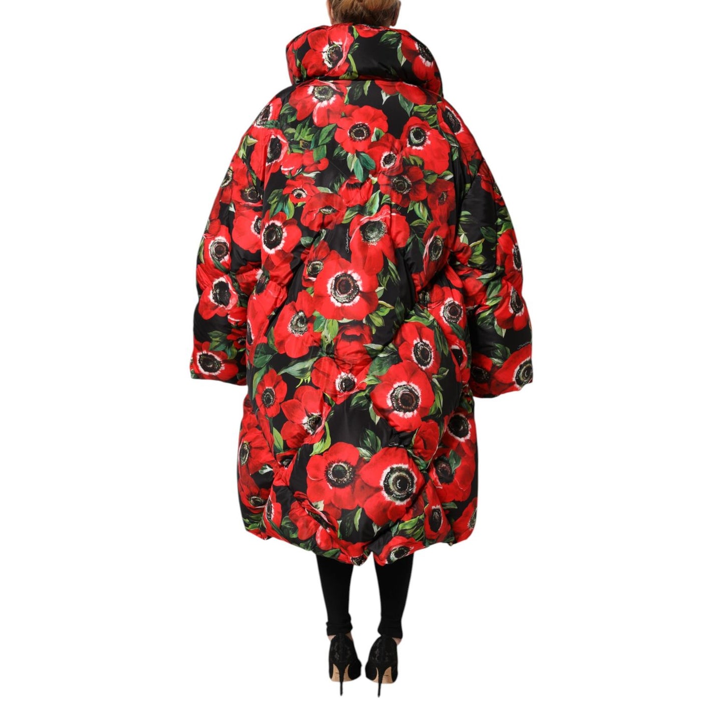 Dolce & Gabbana Multicolor Floral Full Zip Padded Jacket