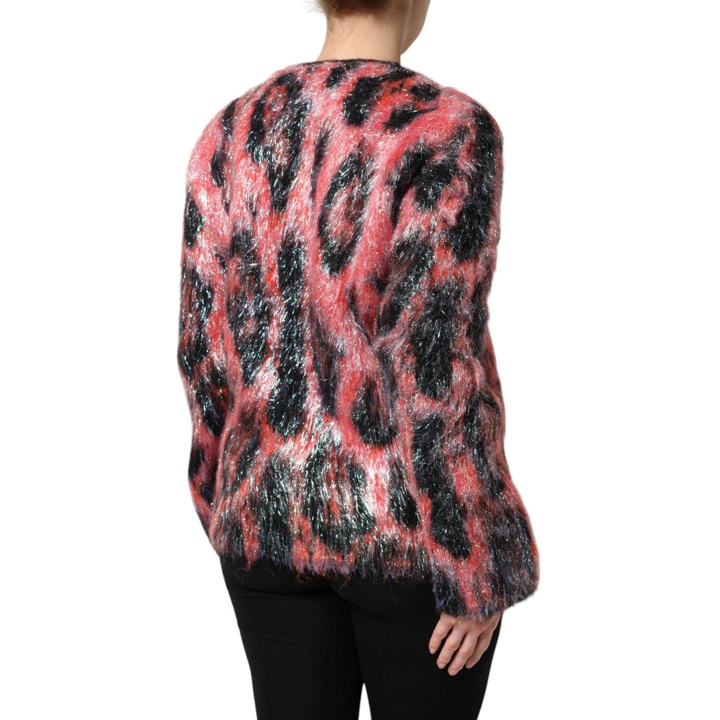 Dolce & Gabbana Red Mohair Wool Button Down Cardigan Sweater