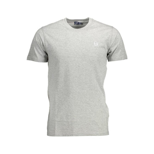 Sergio Tacchini Gray Cotton Men T-Shirt