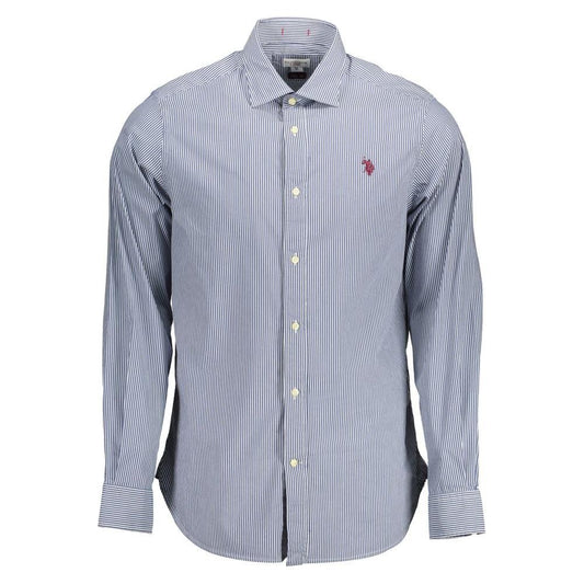 U.S. POLO ASSN. Blue Cotton Men Shirt