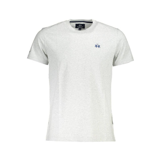 La Martina Gray Cotton Men T-Shirt