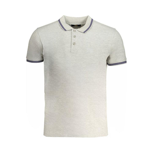 Cavalli Class Gray Cotton Men Polo Shirt