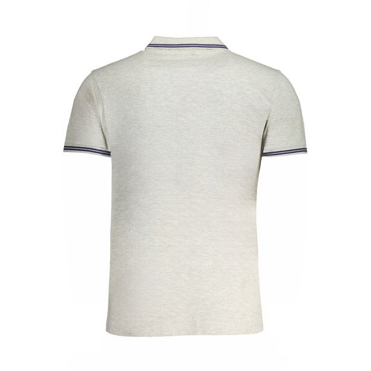 Cavalli Class Gray Cotton Men Polo Shirt