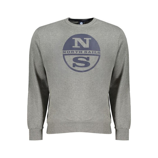 North Sails Gray Cotton Men Sweater