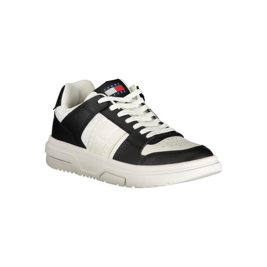 Tommy Hilfiger Black Leather Women Sneaker