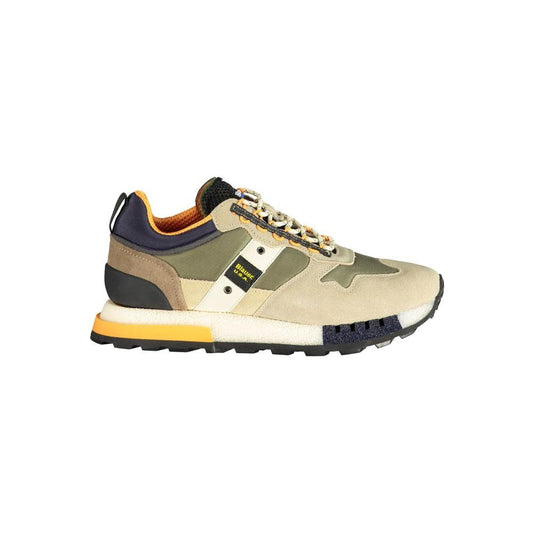 Blauer green polyethylene men's sneaker with bold contrasting design and durable materials, perfect for street-style fashion.