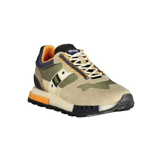 Blauer Green Polyethylene Men Sneaker showcasing bold design and comfort for street-style trendsetters.