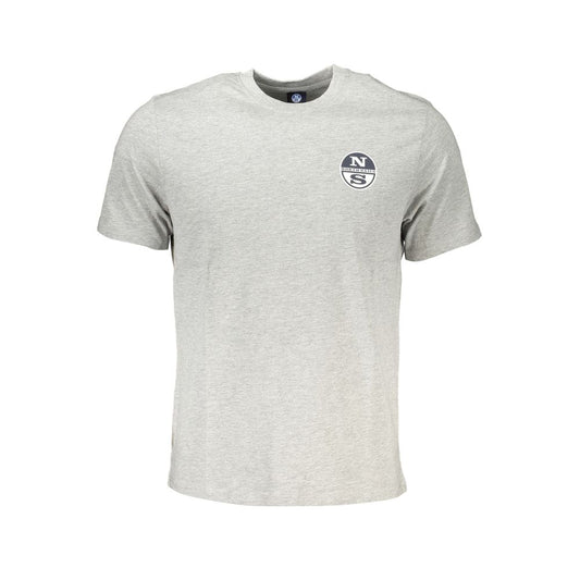 North Sails Gray Cotton Men T-Shirt