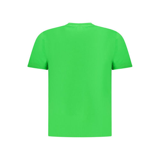 North Sails green cotton men's T-shirt with crew neck and short sleeves, showcasing vibrant color and iconic design.