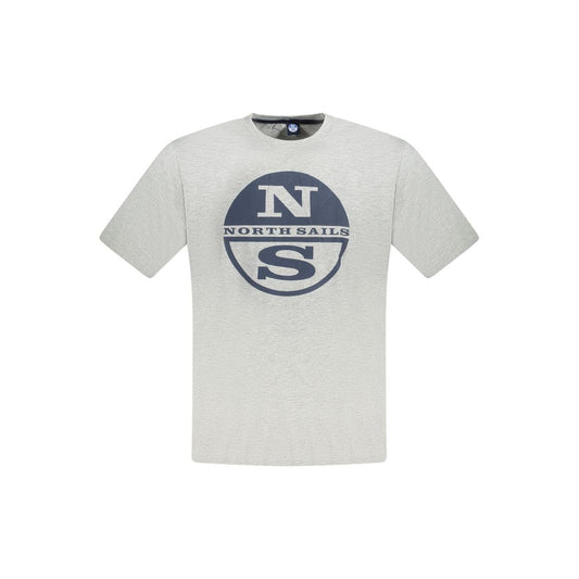 North Sails Gray Cotton Men T-Shirt NO-33770-S