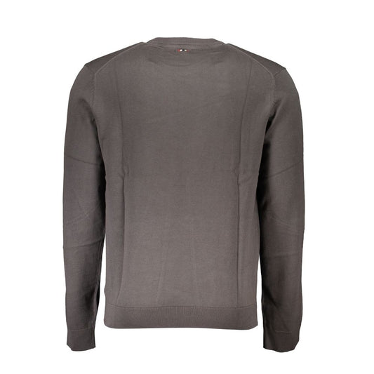 Napapijri Gray Cotton Men Sweater NA-25329-M