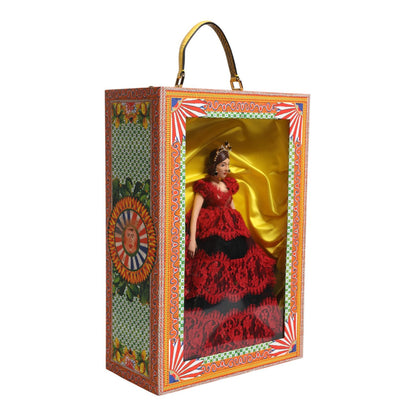 Dolce & Gabbana Red Dress Ceramic Porcelain Fashion Box Leather Sicily Dolls