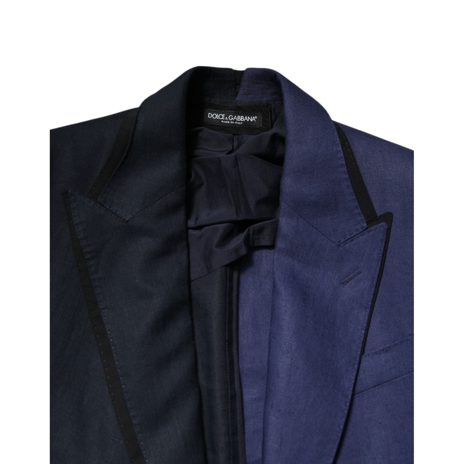 Dolce & Gabbana Navy Blue Double Breasted Suit Coat Blazer