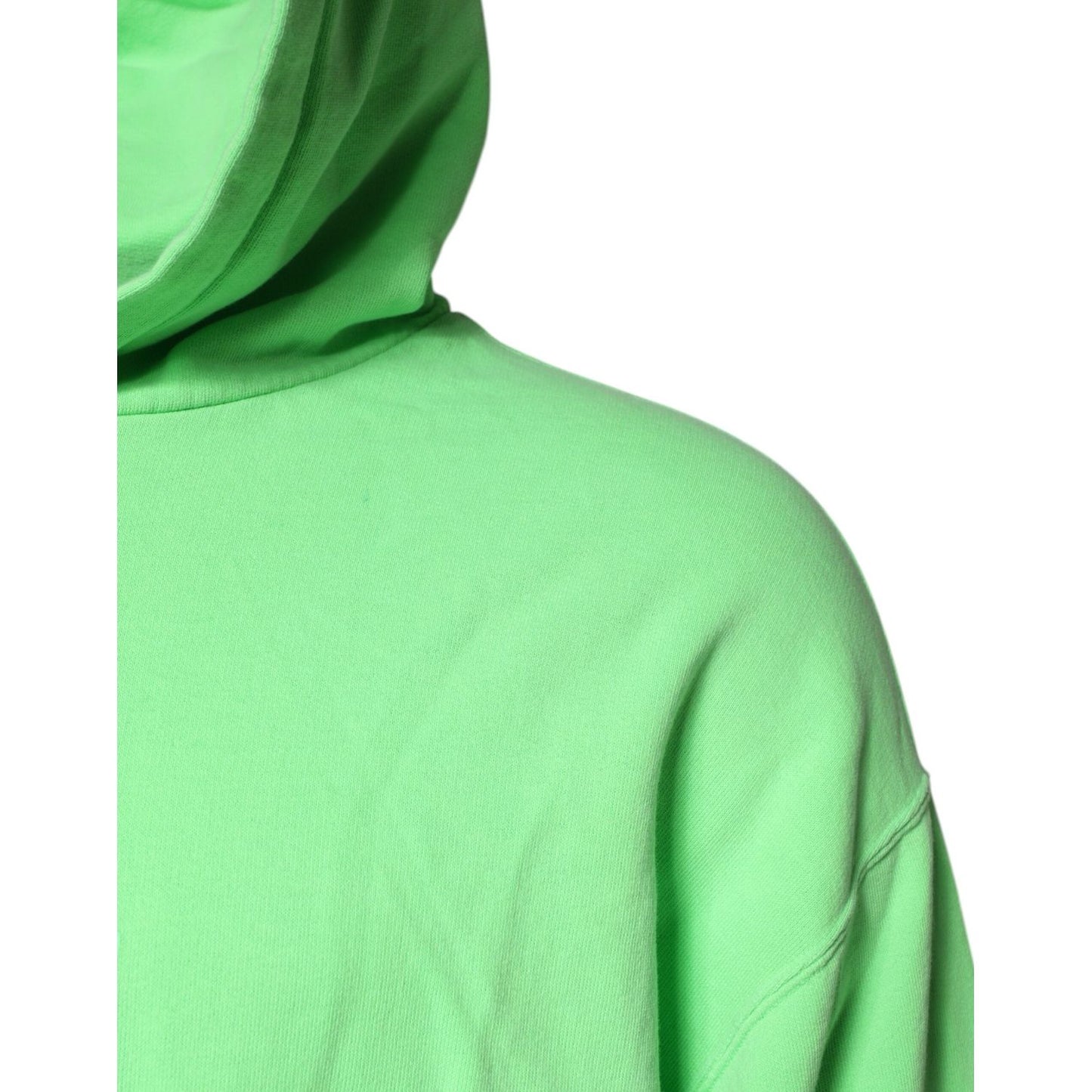 Dolce & Gabbana Green Cotton DG Logo Print Hooded Sweater TSH90266-50
