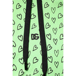 Dolce & Gabbana Green Cotton Logo Heart Print Hooded Sweater TSH90267-54