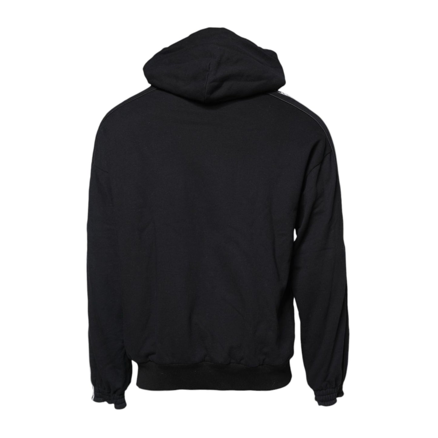 Dolce & Gabbana Black Cotton Logo Hooded Sweatshirt Sweater TSH90274-50