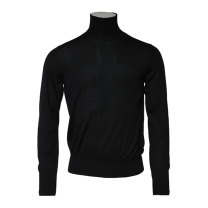 Dolce & Gabbana Black Cashmere Knitted Men Pullover Sweater