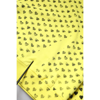 Dolce & Gabbana Yellow Heart Crew Neck Men Pullover Sweater