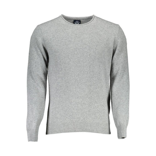 North Sails Gray Wool Men Sweater NO-1442-3XL