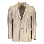 Gant Beige Linen Men Jacket GA-4636-IT48 | M