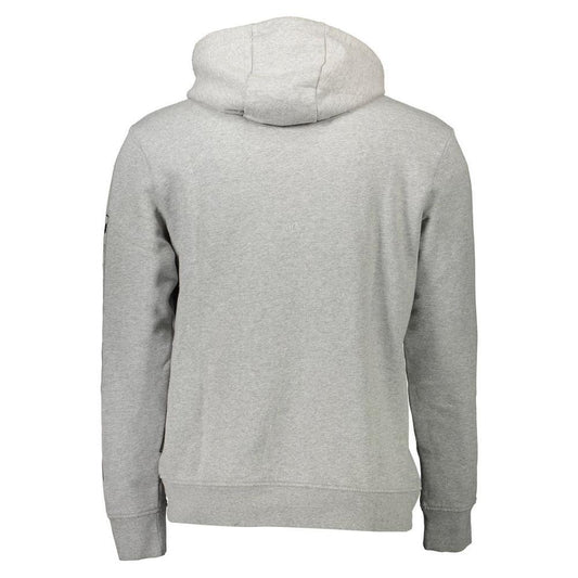 Napapijri Gray Cotton Men Sweater NA-8334-XXL