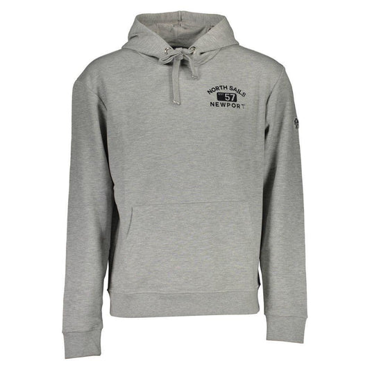 North Sails Gray Cotton Men Sweater NO-16044-XXL