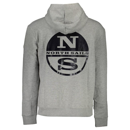North Sails Gray Cotton Men Sweater NO-16044-XXL