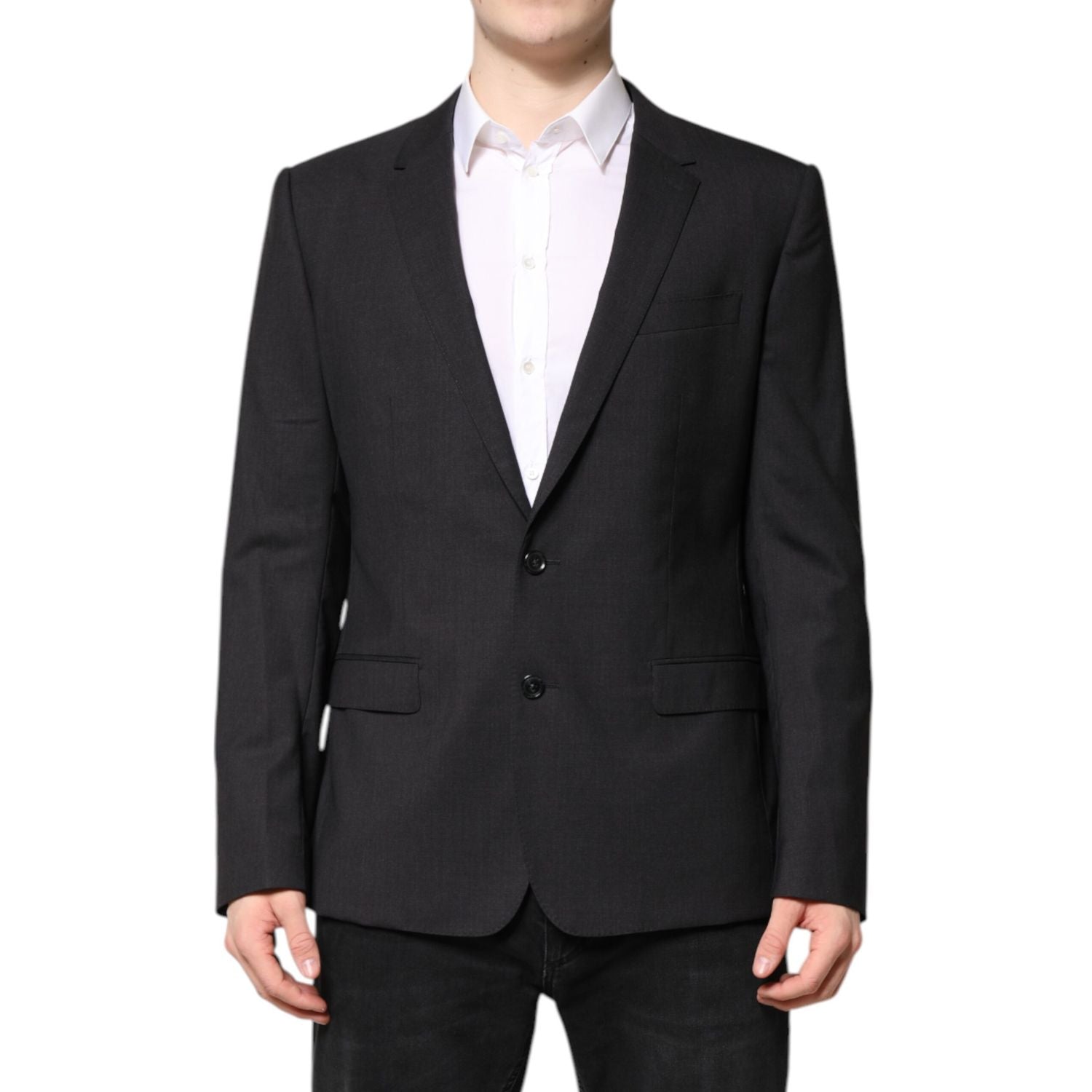 Dolce & Gabbana Dark Gray MARTINI Single Breasted Jacket