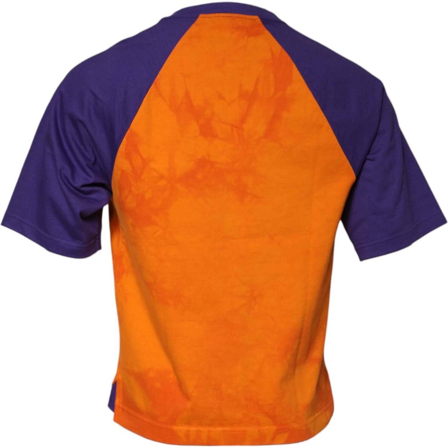 Dolce & Gabbana Orange Purple Printed Round Neck T-shirt TSH90625-44