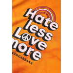 Dolce & Gabbana Orange Purple Printed Round Neck T-shirt TSH90625-44