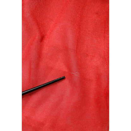 Dolce & Gabbana Red Tulle Turtleneck Long Sleeve Blouse Top