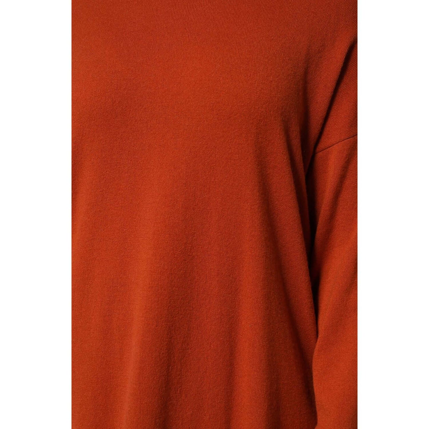 Alpha Studio Dark Orange Long Sleeves Turtleneck Sweater TSH87628-46