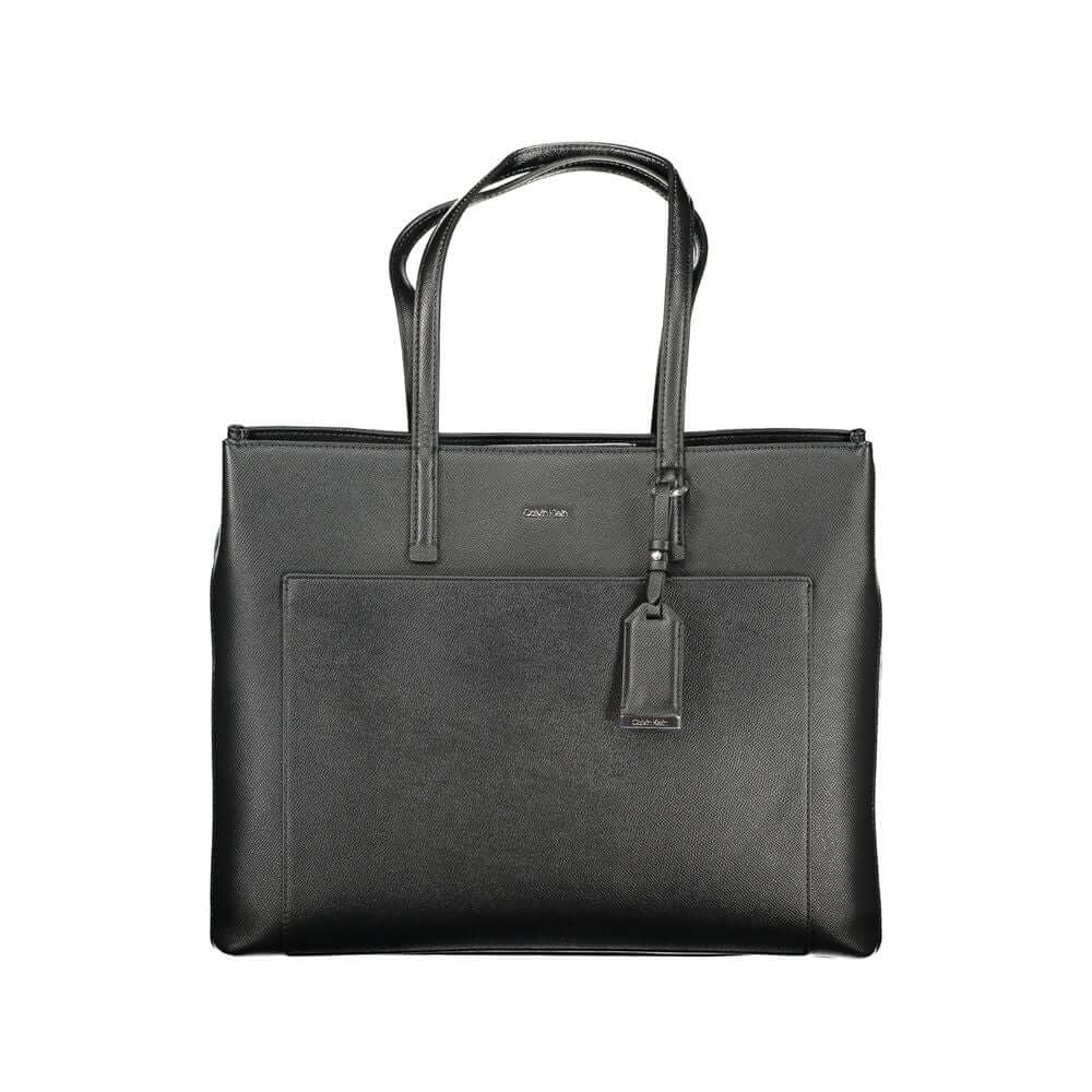Front view with bag zipped and handles upright.