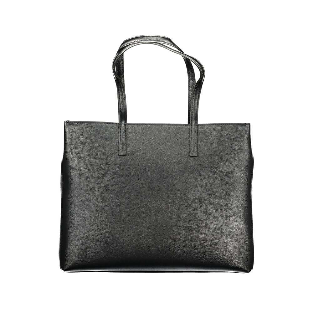 Front view with bag zipped and handles upright.