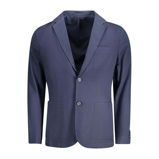 Guess Jeans Blue Cotton Men Jacket