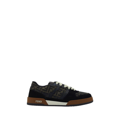 Fendi Multicolor Calf Leather Bos Taurus Low Top Sneakers