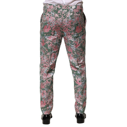 Dolce & Gabbana Multicolor Floral Jacquard Pants