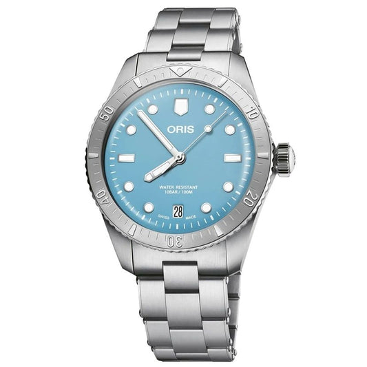 ORIS MOD. DIVERS SIXTY-FIVE COTTON CANDY wristwatch, 38mm stainless steel case, unisex, sapphire dial, automatic movement, water resistant 10 ATM.