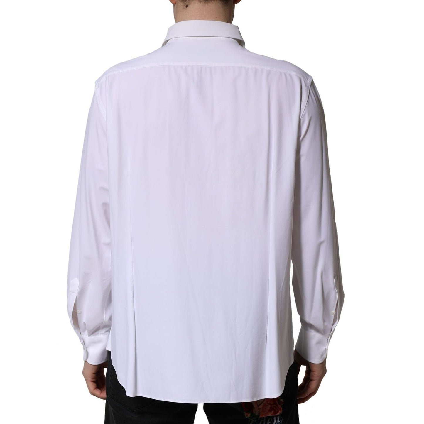 Corneliani White Long Sleeves Collared Dress Formal Shirt TSH90693-44