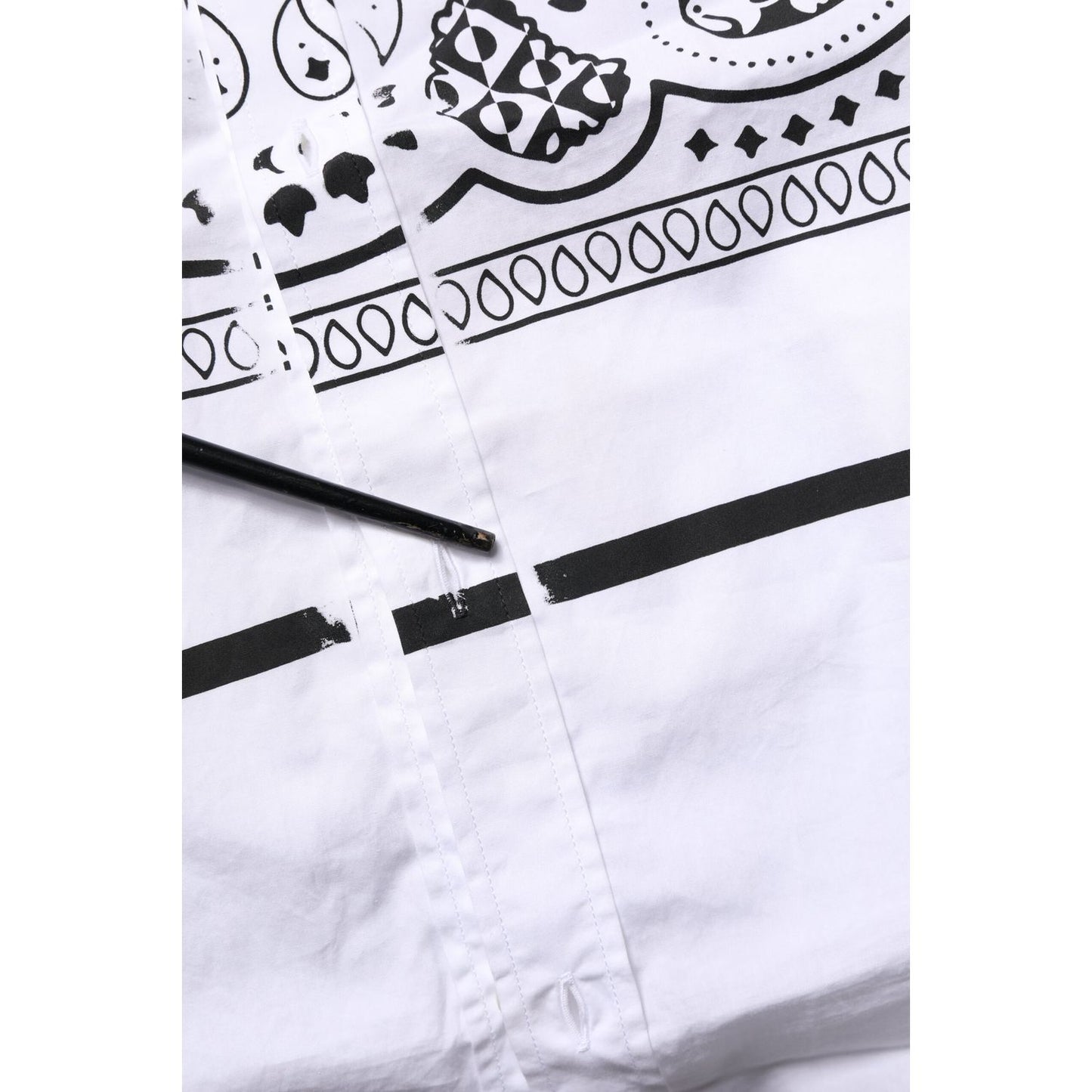 Dolce & Gabbana White MARTINI Bandana Print Formal Shirt