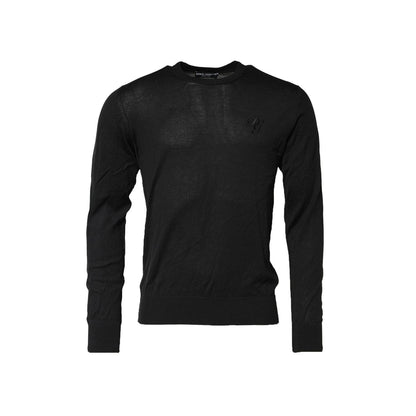 Dolce & Gabbana Dark Gray Cotton DG Logo Sweatshirt Sweater