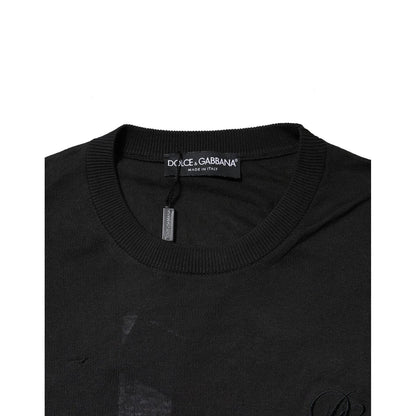 Dolce & Gabbana Dark Gray Cotton DG Logo Sweatshirt Sweater