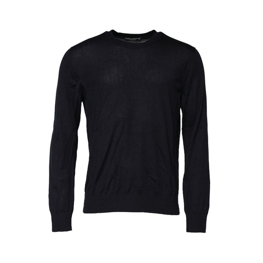 Dolce & Gabbana Black Long Sleeve CrewNeck Pullover Sweater TSH90535-56