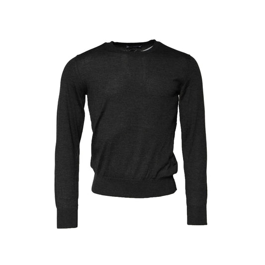 Dolce & Gabbana Gray Cashmere Crew Neck Sweatshirt Sweater TSH90537-44