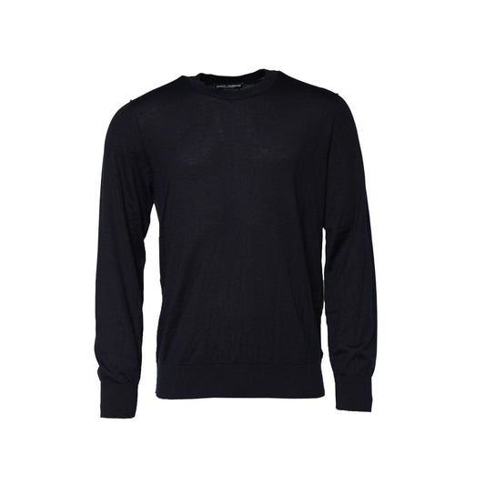 Dolce & Gabbana Black Cashmere Crew Neck Sweatshirt Sweater TSH90540-50